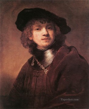 Torre Lienzo - Autorretrato joven 1634 Rembrandt